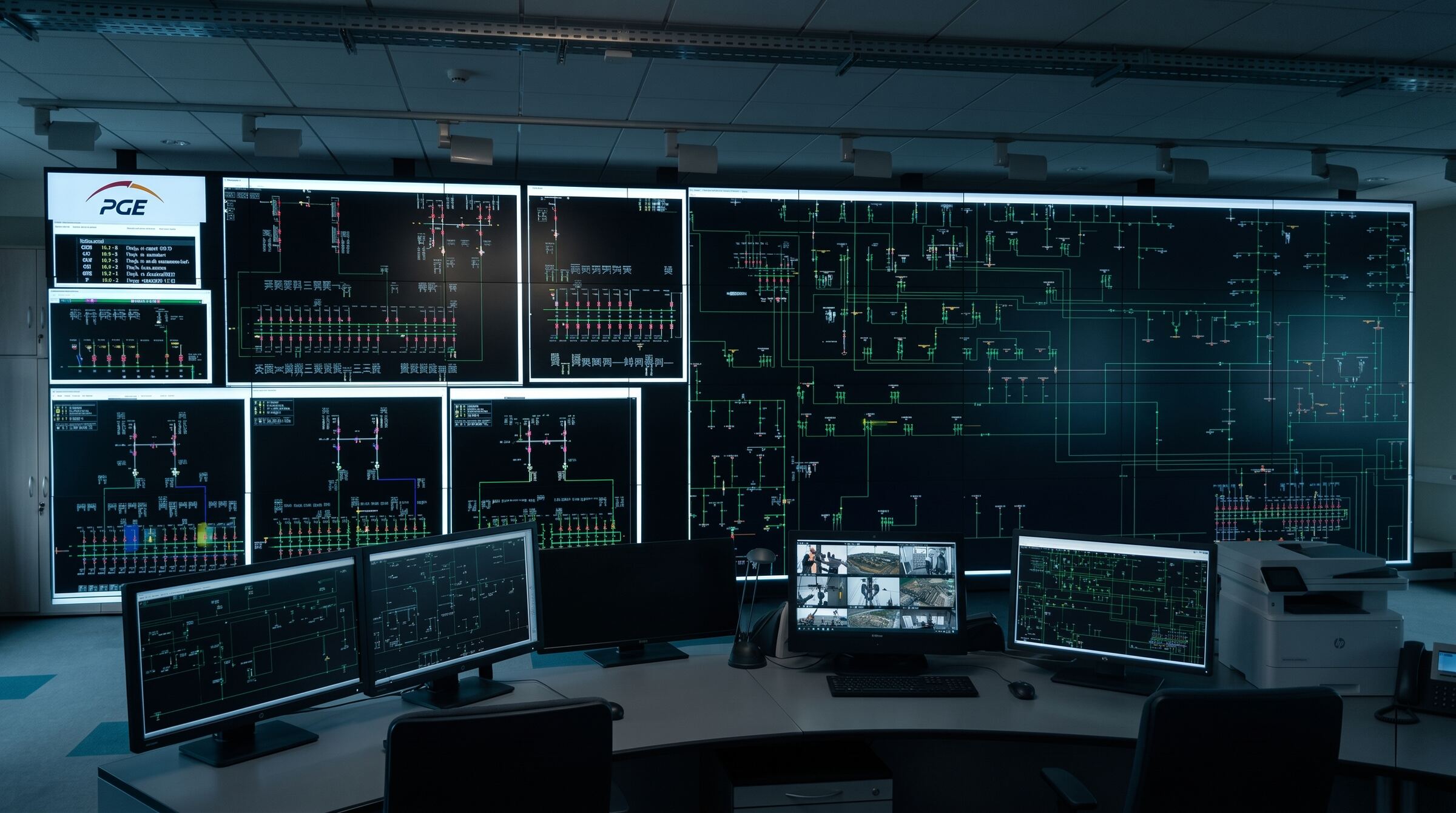 Centrum operacyjne z systemem wielomonitorowym