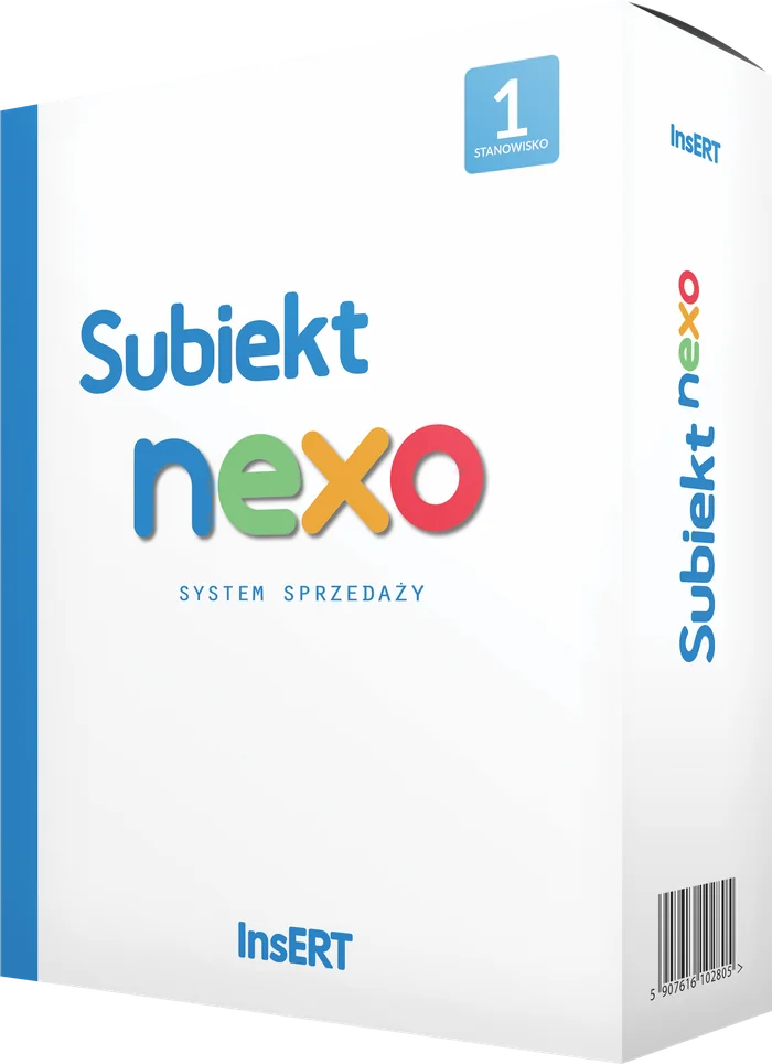 Opakowanie programu Subiekt nexo